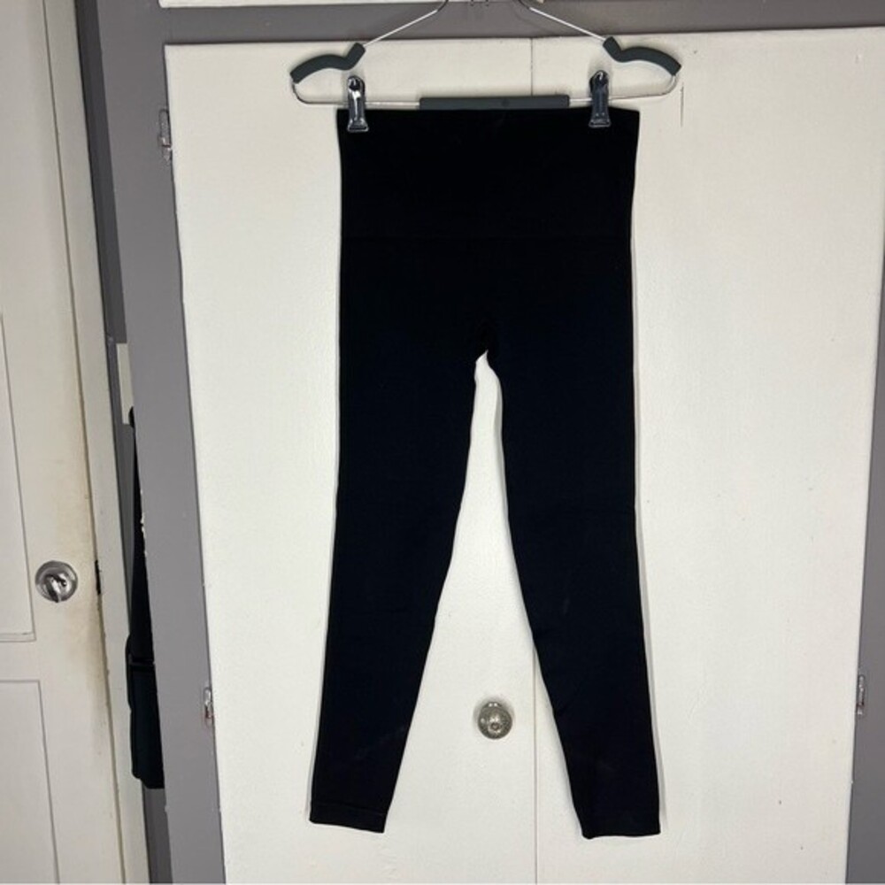 Spanx Stretch Pull On Solid Black Classic Legging… - image 1